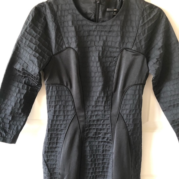 Hugo Boss Darling Embossed Black Sheath Dress - Picture 3 of 14